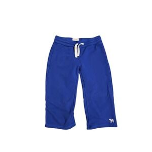 MINI BODEN‎ Royal Blue Cozy Cropped Sweat Pants Shorts Drawstring Sz 9 years